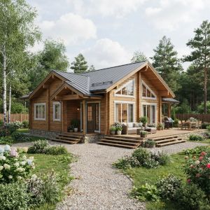 Одноэтажный дом (фото) | Строительная компания «Wood Home» Одноэтажный дом (фото)